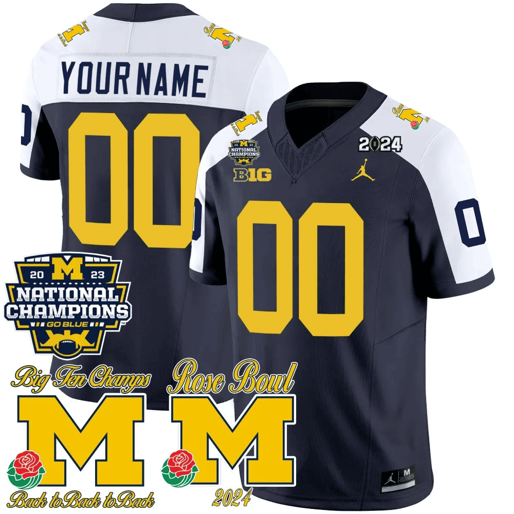 MW 2023 National Champions & Rose Bowl Patch Vapor Custom Jersey
