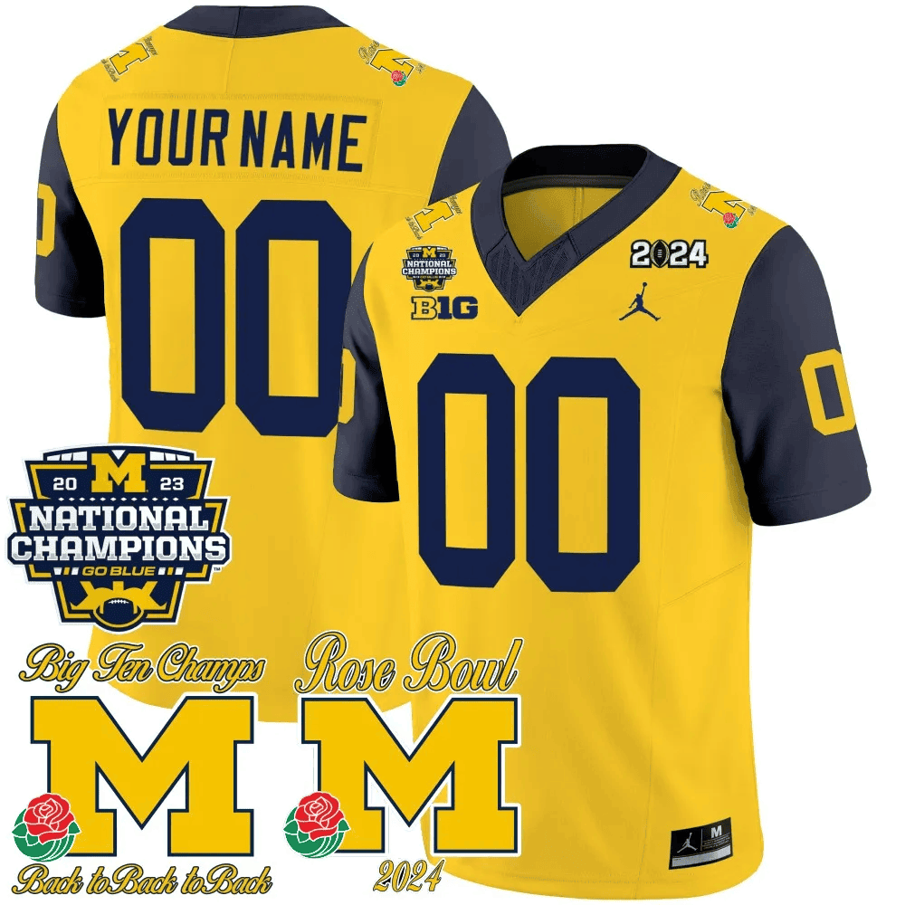 MW 2023 National Champions & Rose Bowl Patch Vapor Custom Jersey