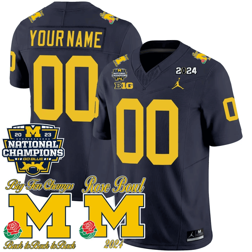 MW 2023 National Champions & Rose Bowl Patch Vapor Custom Jersey