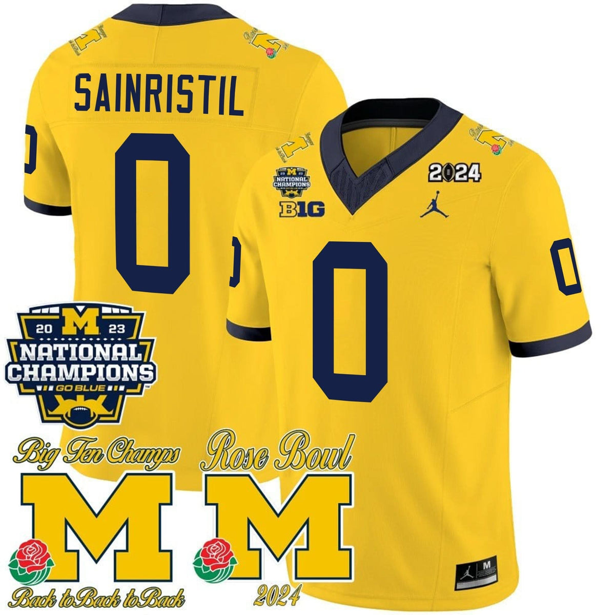 MW 2023 National Champions & Rose Bowl Patch Vapor Jersey