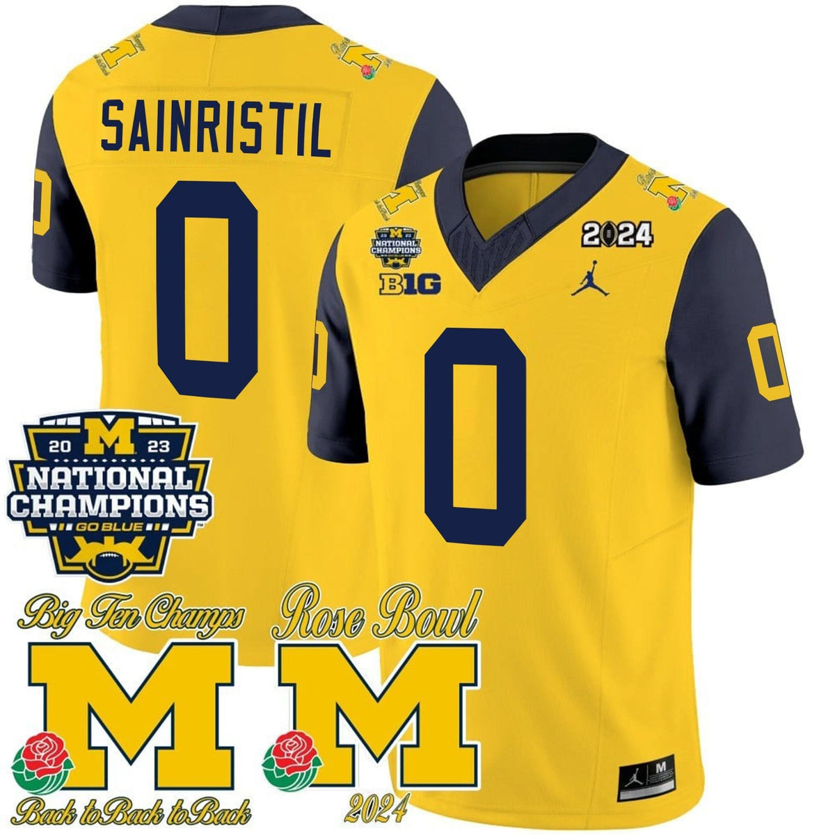 MW 2023 National Champions & Rose Bowl Patch Vapor Jersey