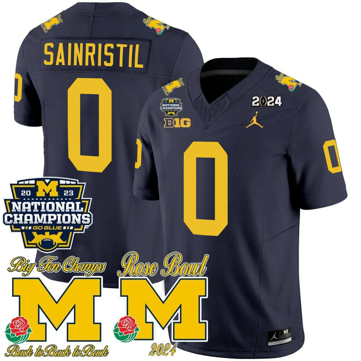 MW 2023 National Champions & Rose Bowl Patch Vapor Jersey