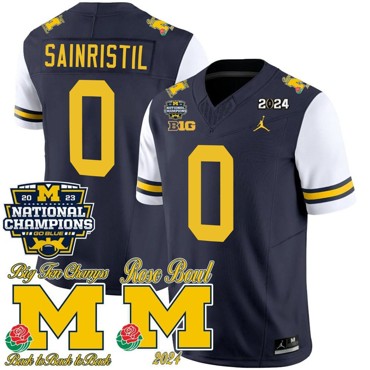 MW 2023 National Champions & Rose Bowl Patch Vapor Jersey