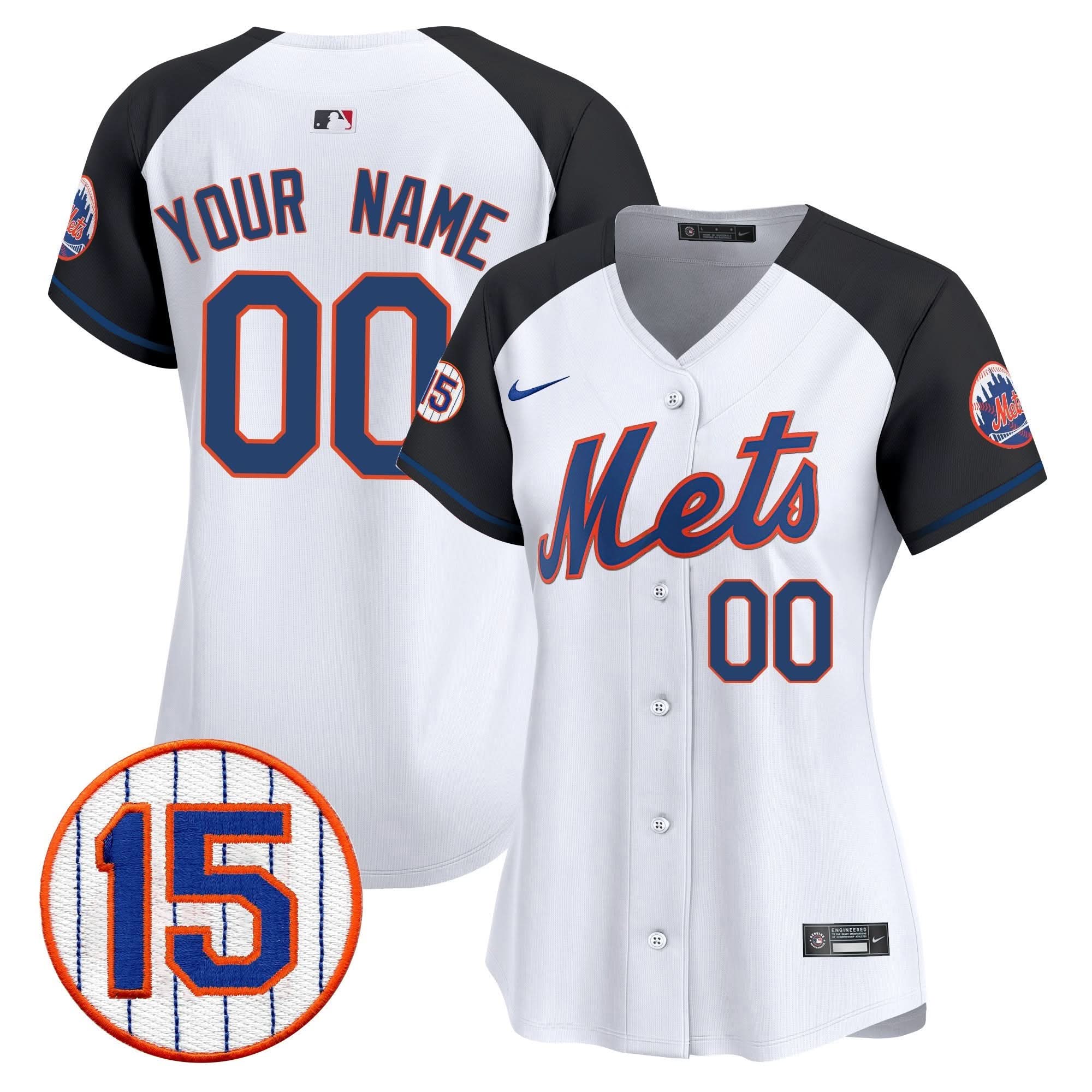 NYM Jerry Grote Patch Vapor Premier Limited Custom Jersey - Stitched