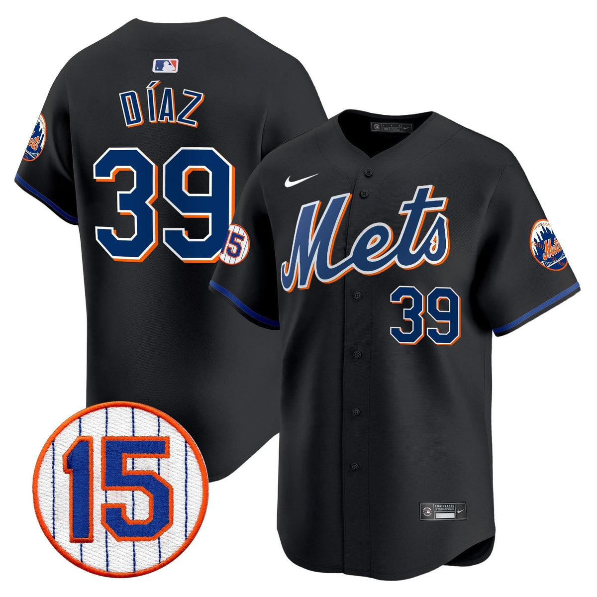 NYM Jerry Grote Patch Vapor Premier Limited Jersey - Stitched