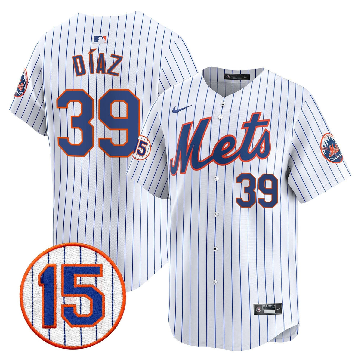 NYM Jerry Grote Patch Vapor Premier Limited Jersey - Stitched