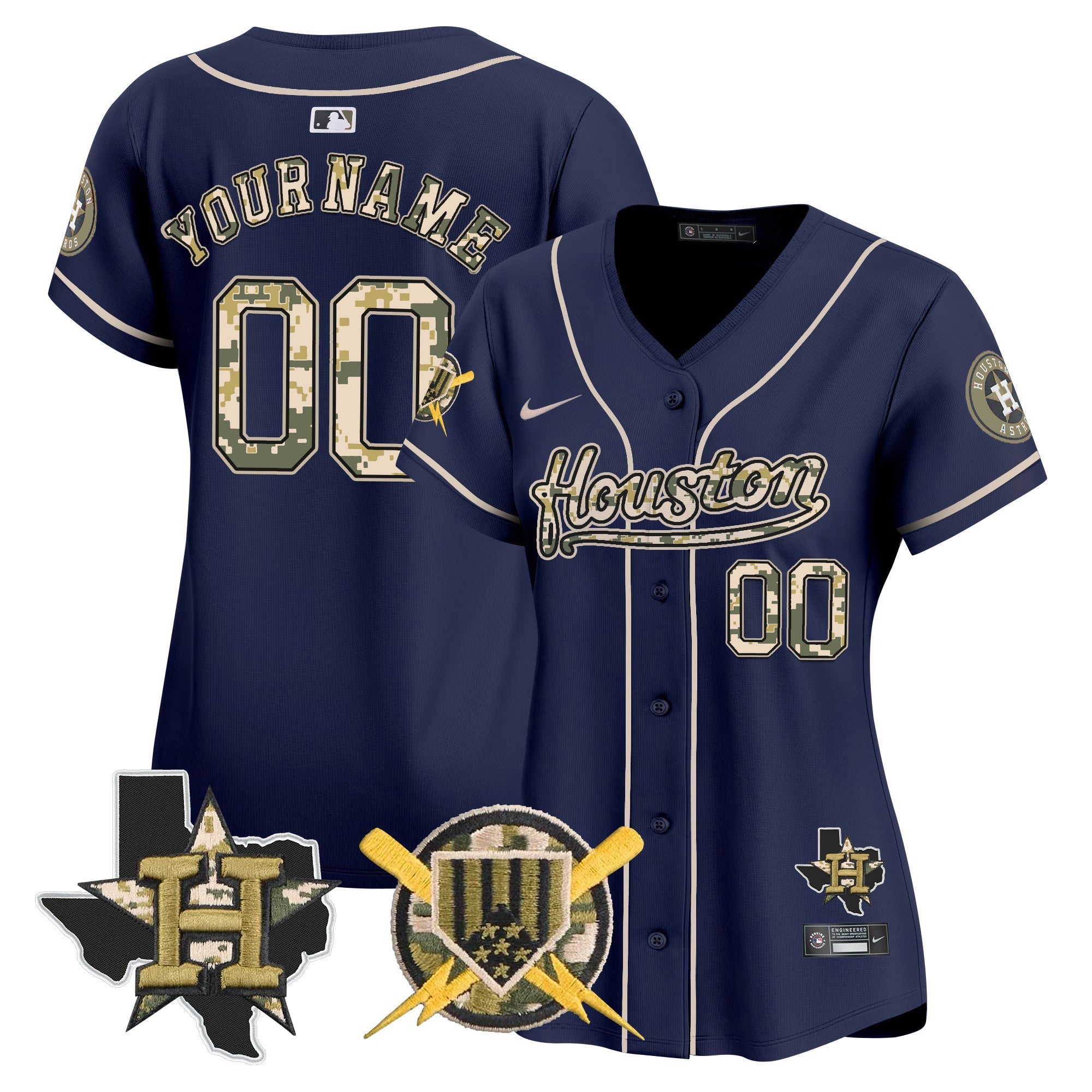 HOU Armed Forces Day Vapor Premier Limited Custom Jersey - Stitched V2