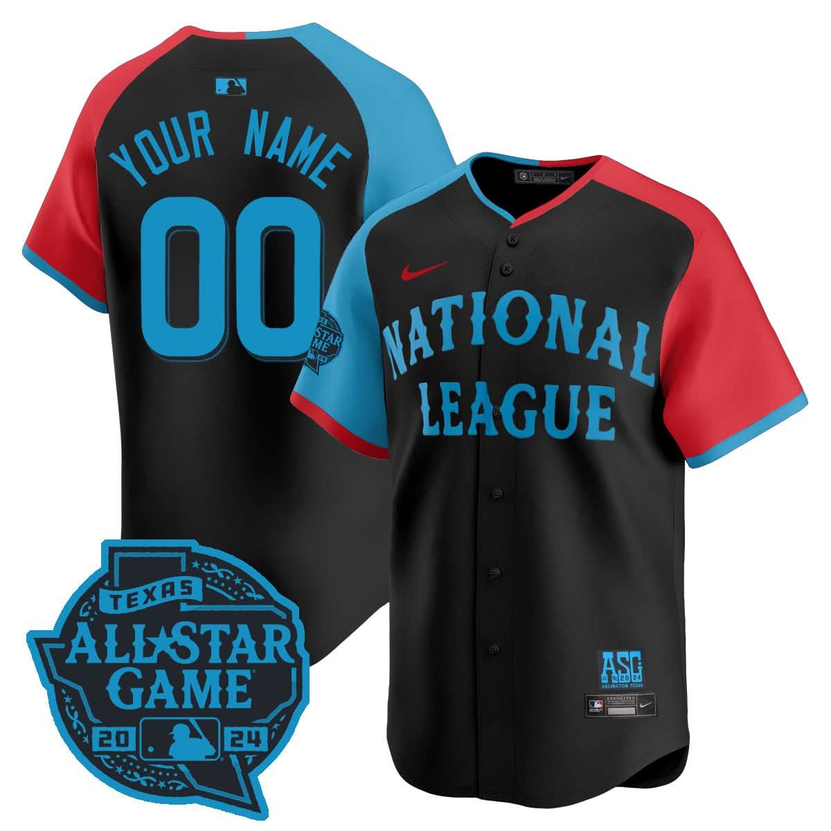 Custom Nation League 2024 MLB All-Star Game Player Cool Base Jersey - Stitched