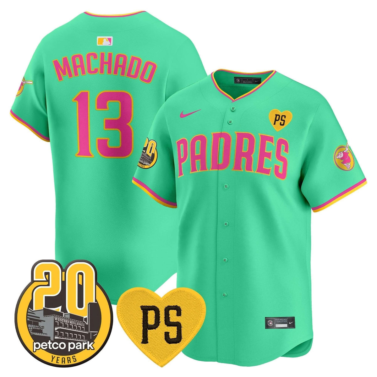 SDP “For Peter” & Petco Park 20th Patch Vapor Premier Limited Jersey V2 – Stitched