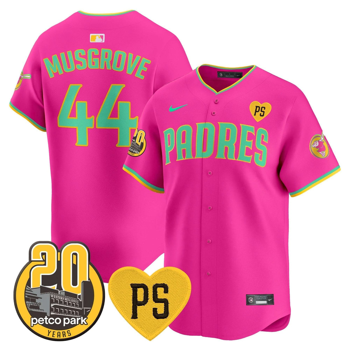 SDP “For Peter” & Petco Park 20th Patch Vapor Premier Limited Jersey V2 – Stitched