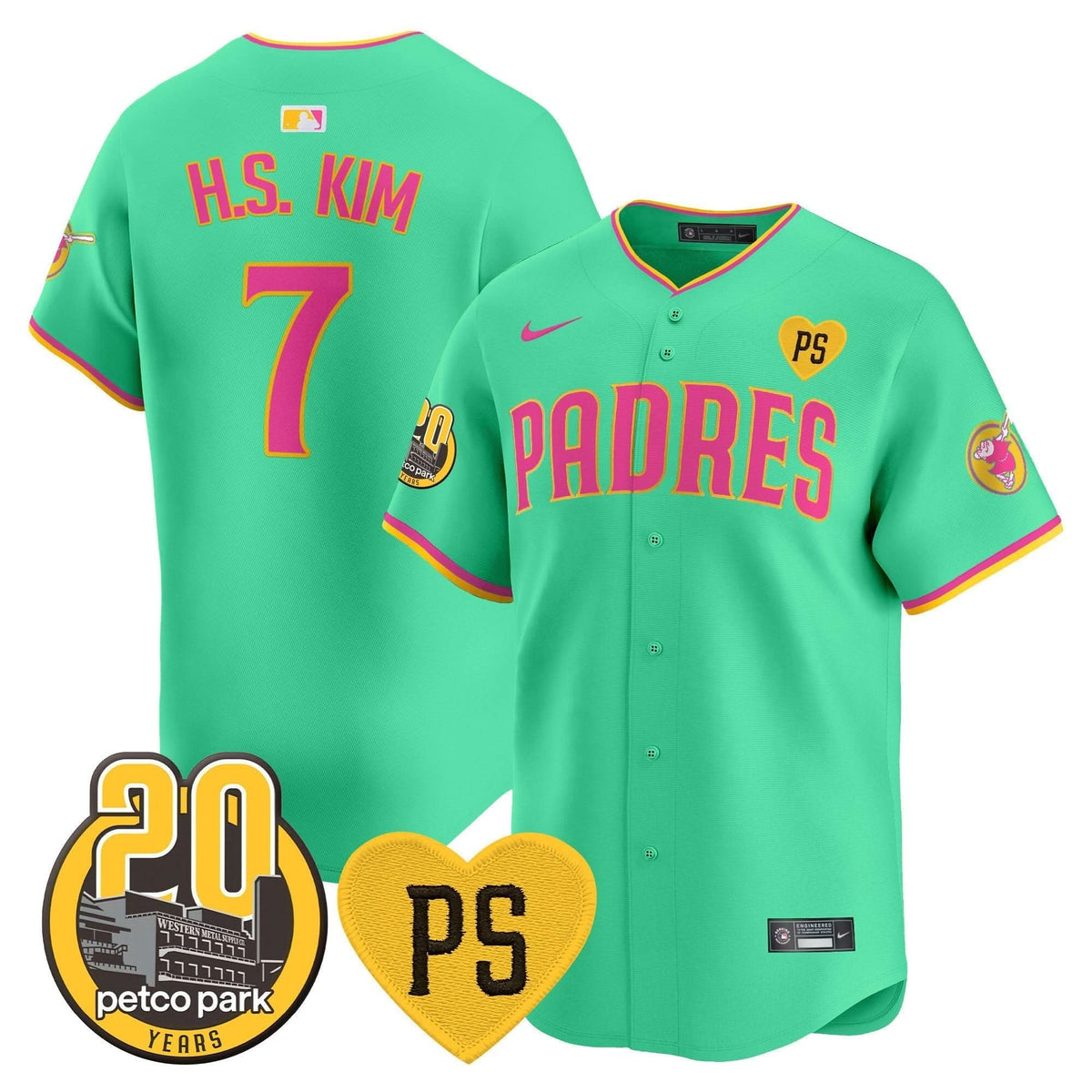 SDP “For Peter” & Petco Park 20th Patch Vapor Premier Limited Jersey V2 – Stitched