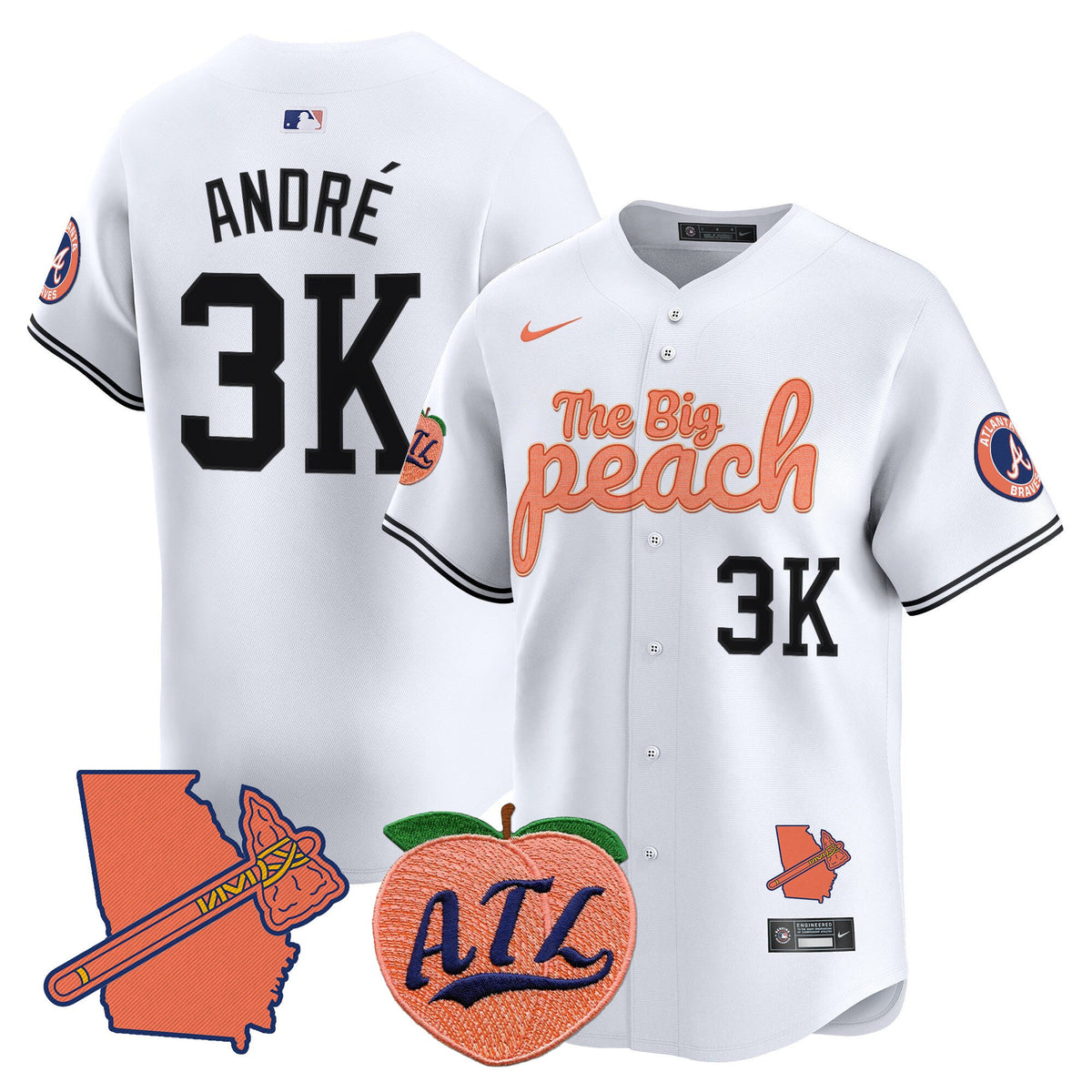 ATL The Big Peach Vapor Premier Limited Jersey - Stitched