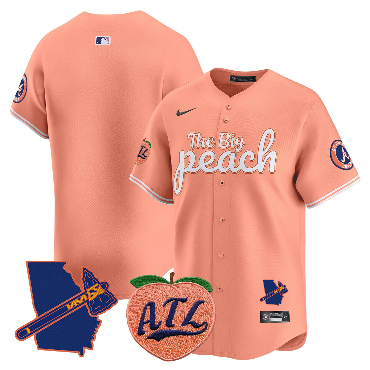 ATL The Big Peach Vapor Premier Limited Jersey - Stitched