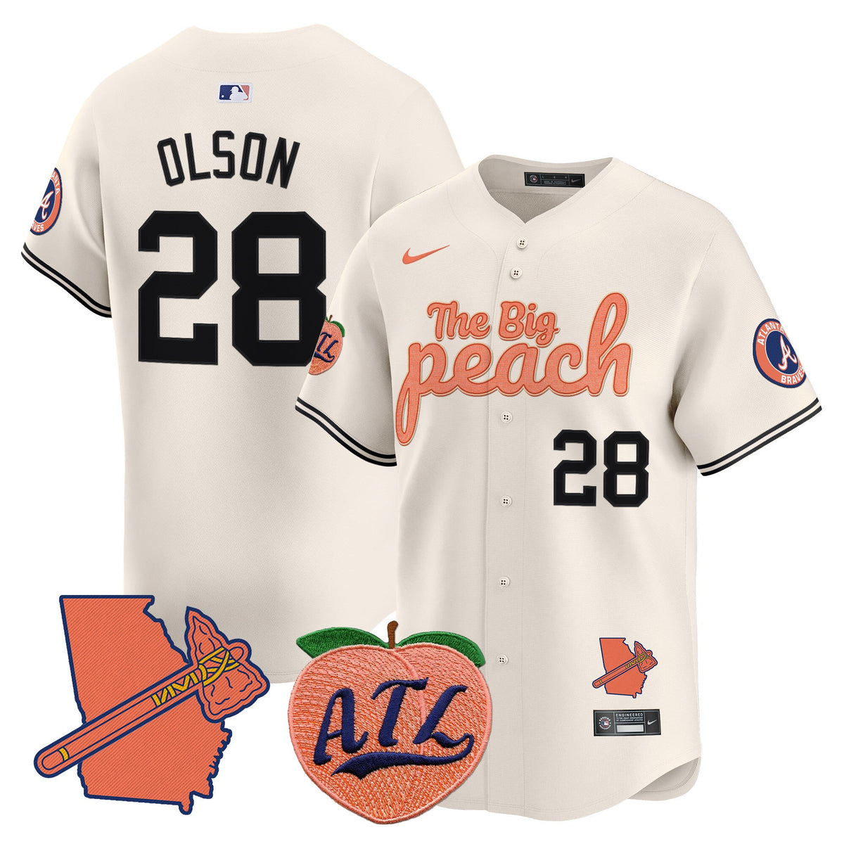 ATL The Big Peach Vapor Premier Limited Jersey - Stitched