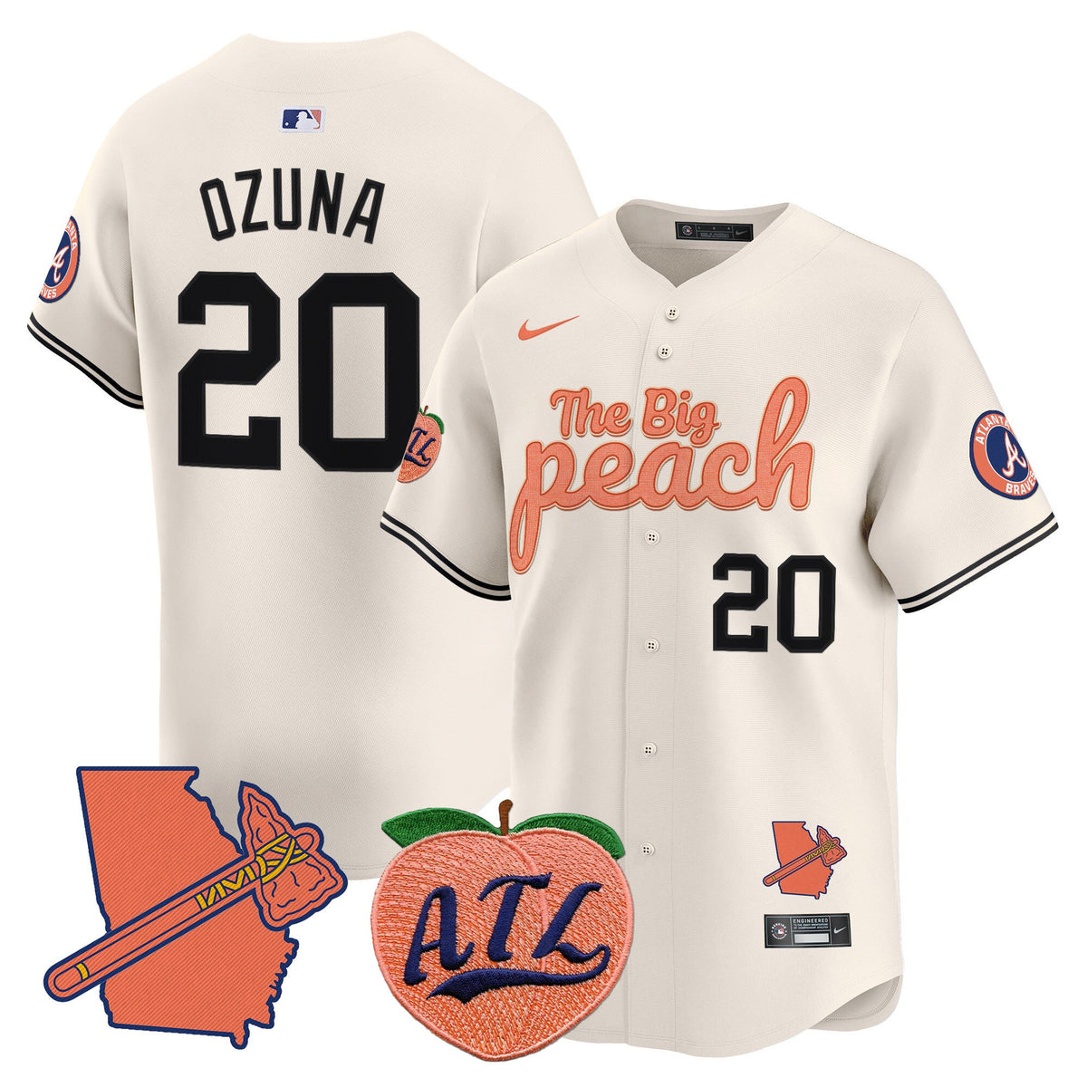 ATL The Big Peach Vapor Premier Limited Jersey - Stitched