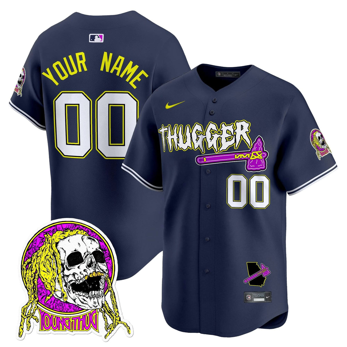 AB Young Thug Vapor Premier Limited Custom Jersey - Stitched