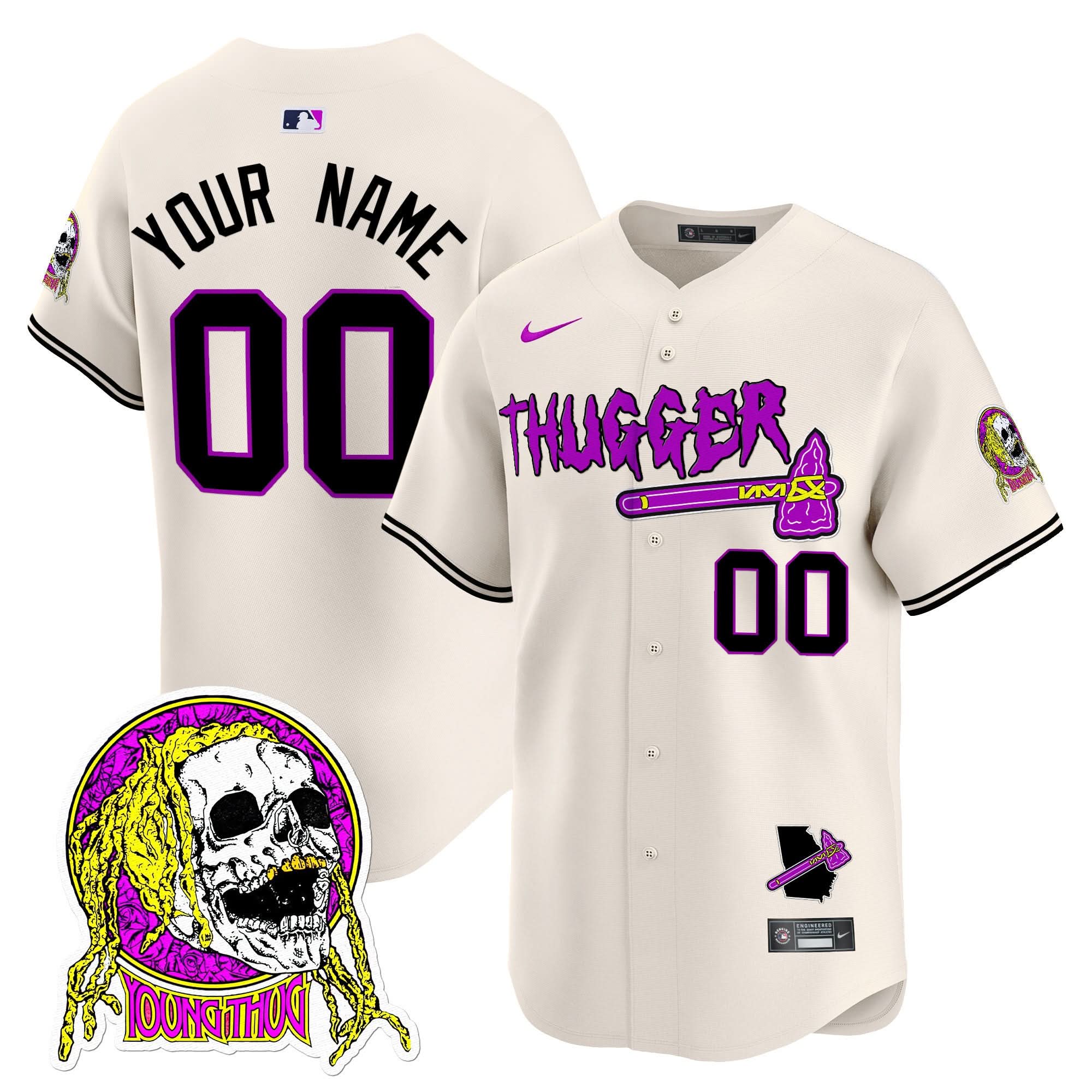 AB Young Thug Vapor Premier Limited Custom Jersey - Stitched