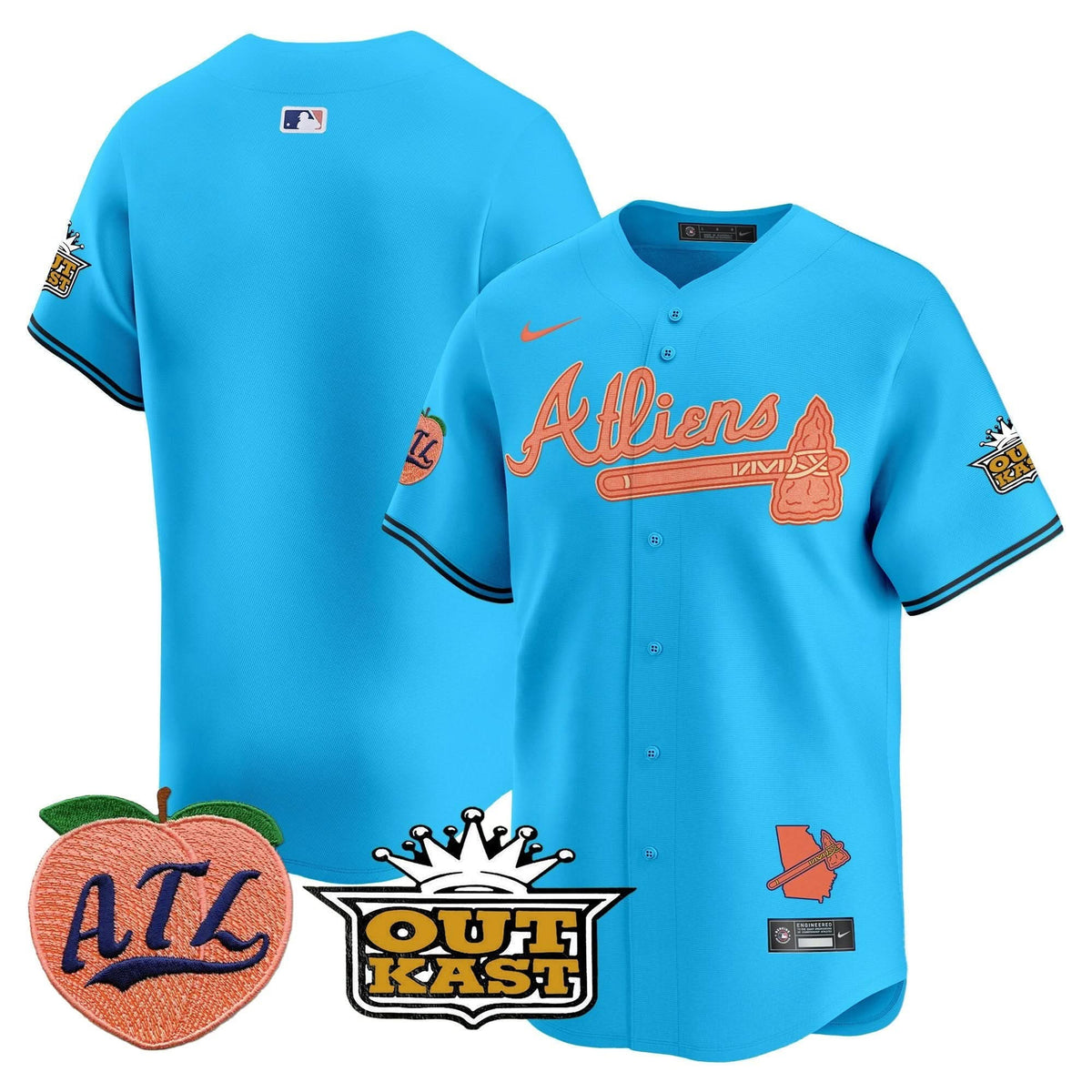 AB Atliens & Peach Vapor Premier Limited Jersey - Stitched