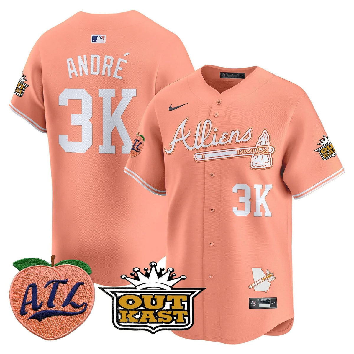 AB Atliens & Peach Vapor Premier Limited Jersey - Stitched