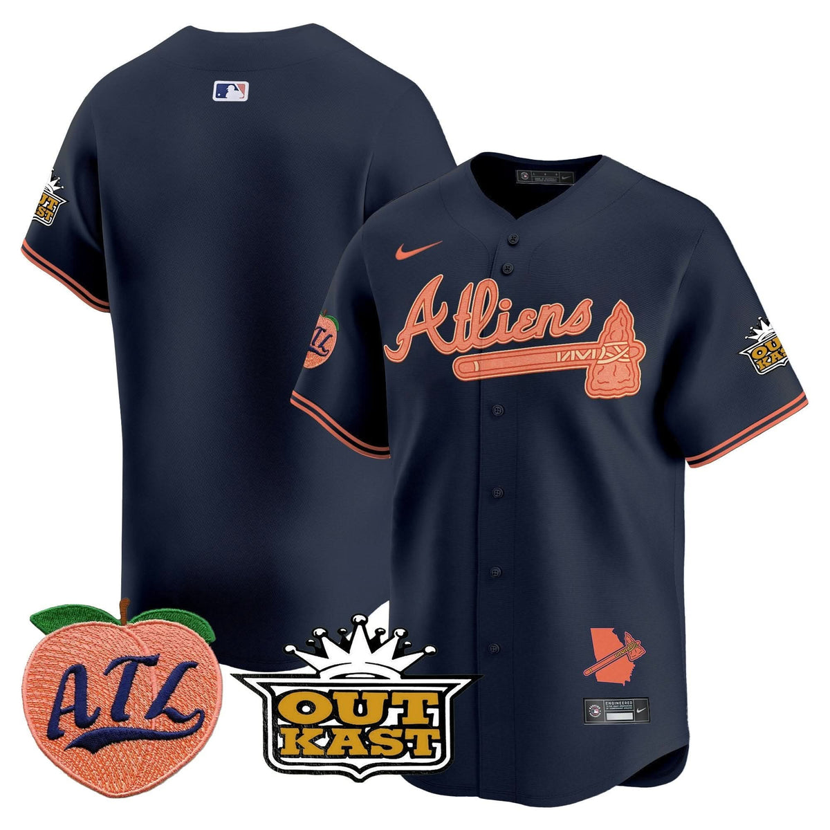 AB Atliens & Peach Vapor Premier Limited Jersey - Stitched