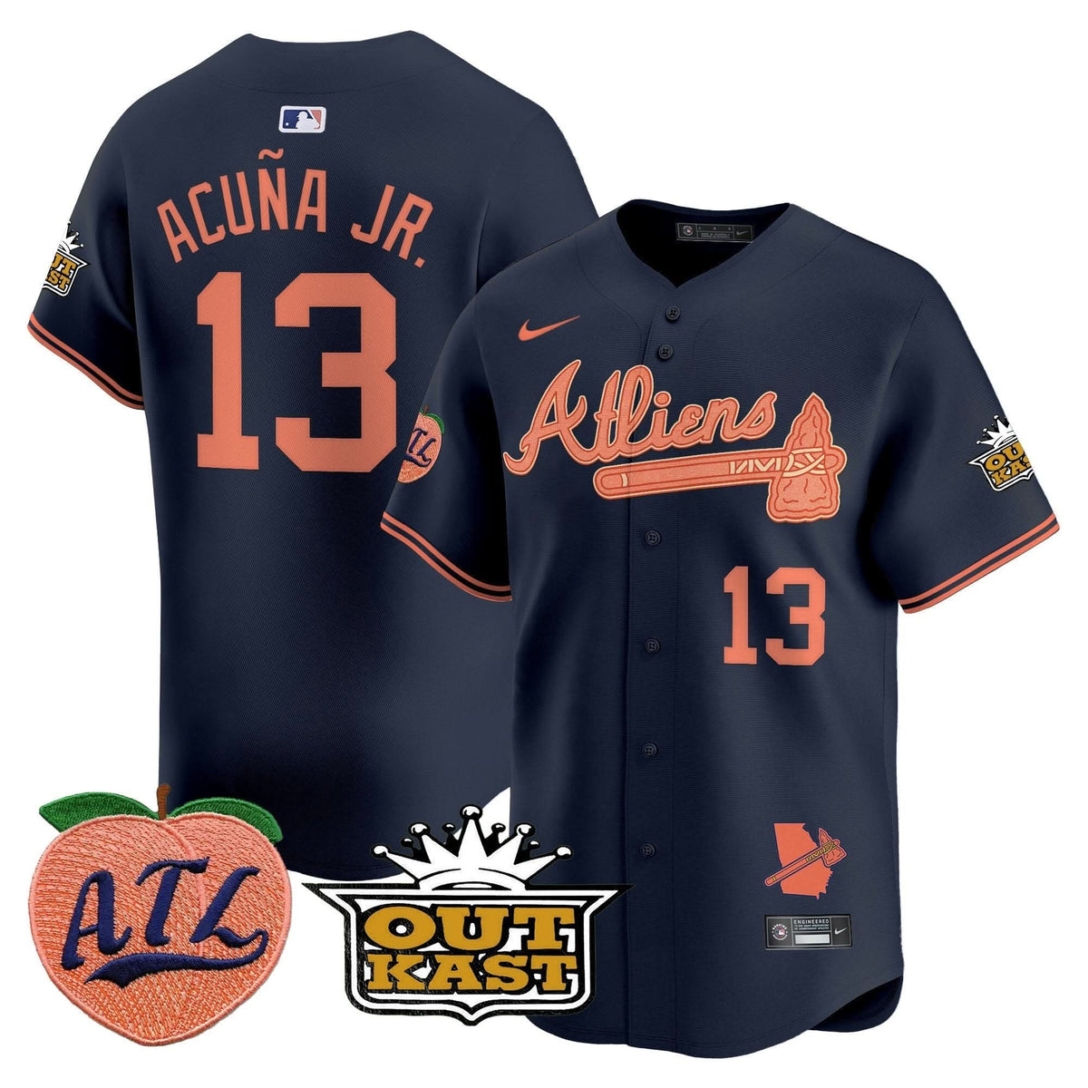 AB Atliens & Peach Vapor Premier Limited Jersey - Stitched