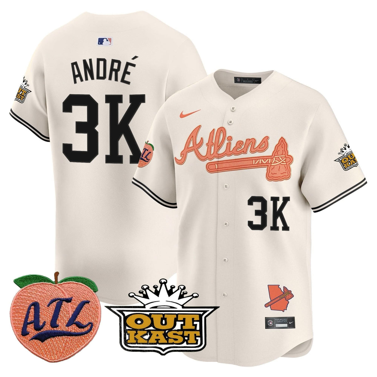 AB Atliens & Peach Vapor Premier Limited Jersey - Stitched