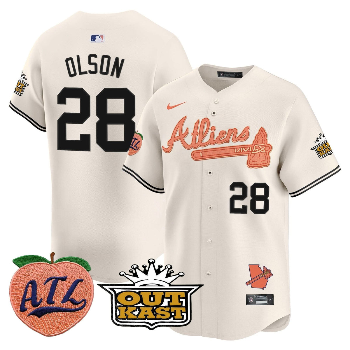 AB Atliens & Peach Vapor Premier Limited Jersey - Stitched