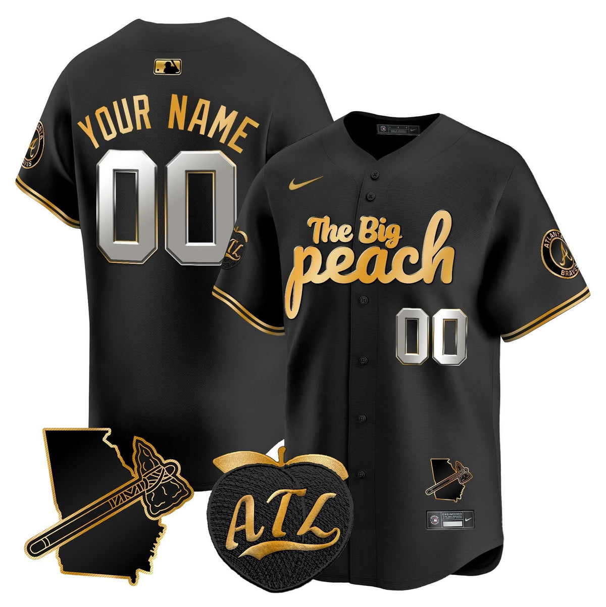 AB The Big Peach Vapor Premier Limited Custom Jersey V3 - Stitched