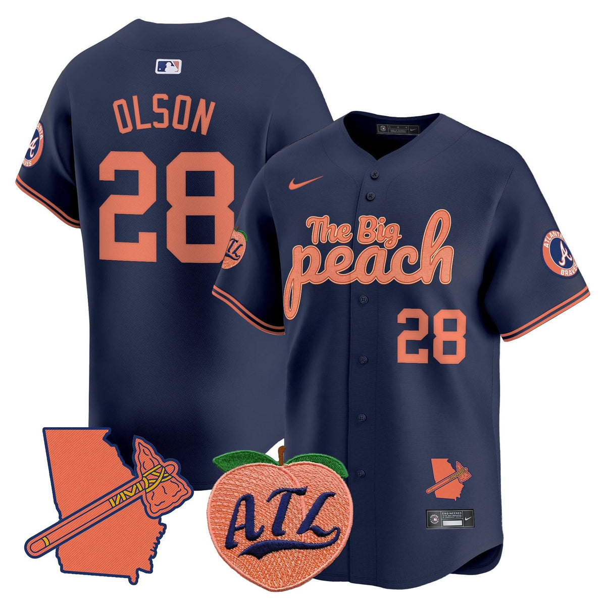 AB The Big Peach Vapor Premier Limited Jersey V3 - Stitched