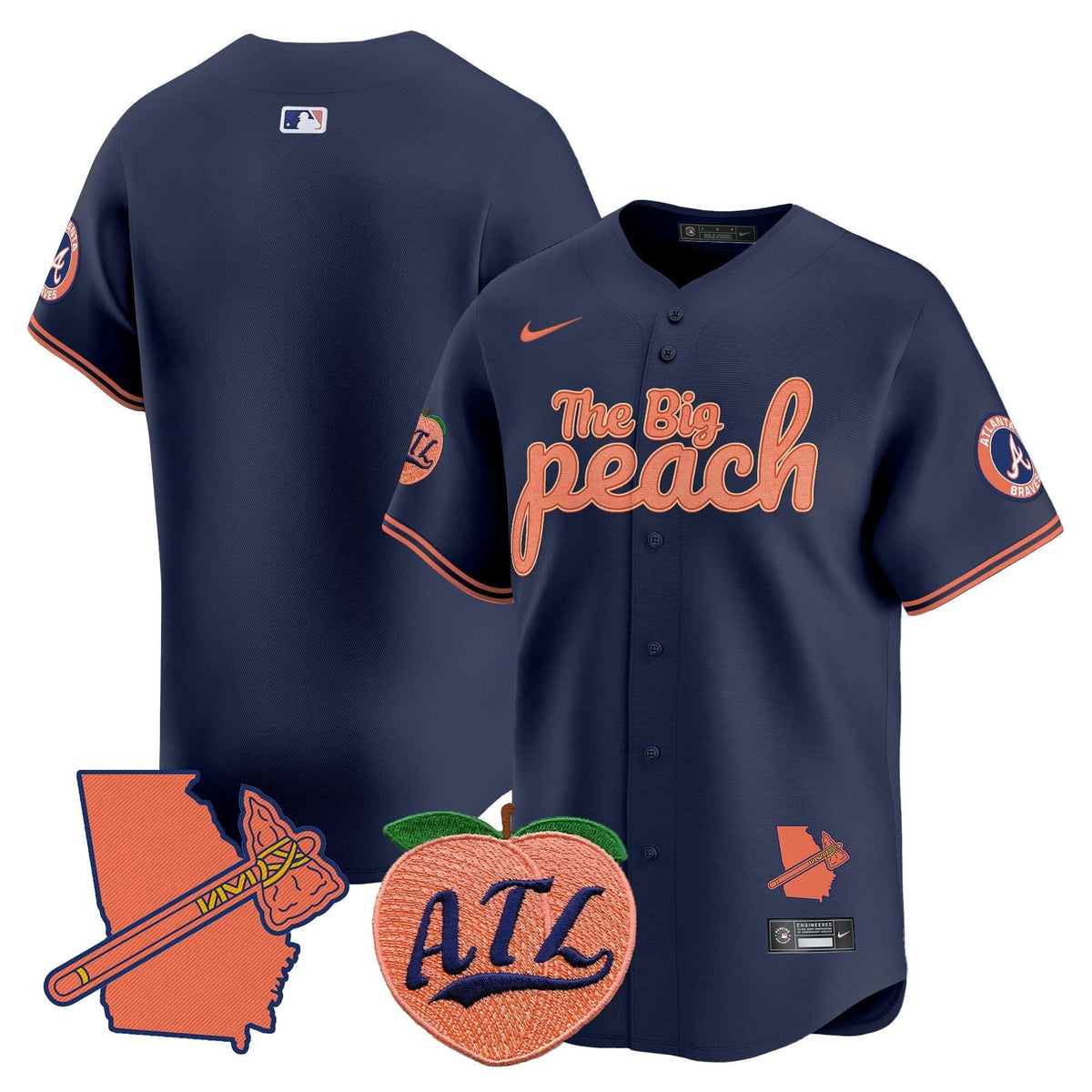 AB The Big Peach Vapor Premier Limited Jersey V3 - Stitched