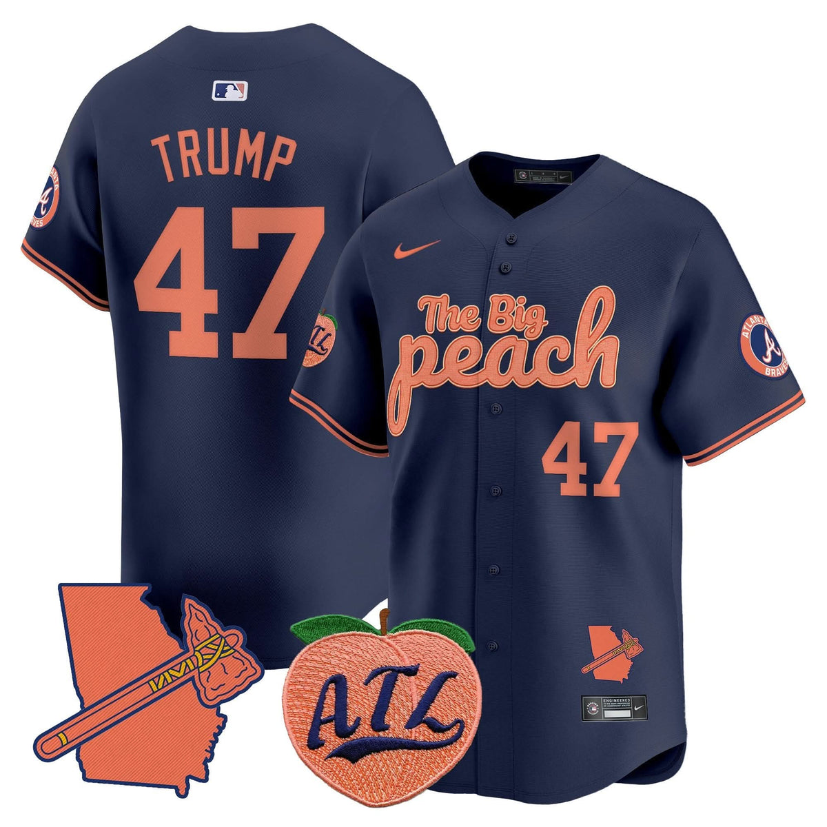 AB The Big Peach Vapor Premier Limited Jersey V3 - Stitched