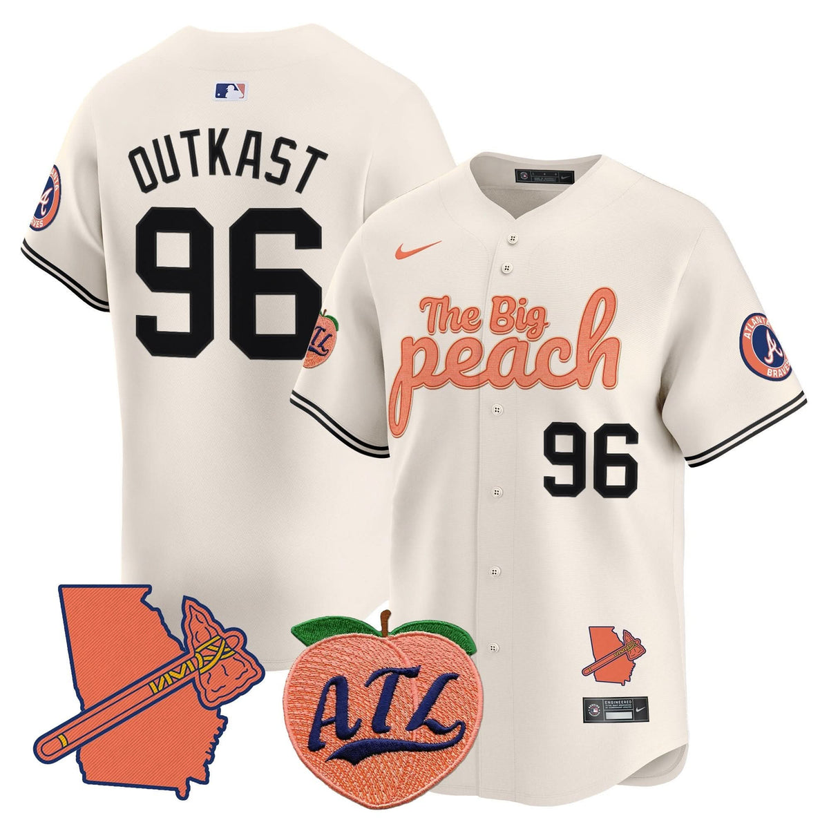 AB The Big Peach Vapor Premier Limited Jersey V3 - Stitched