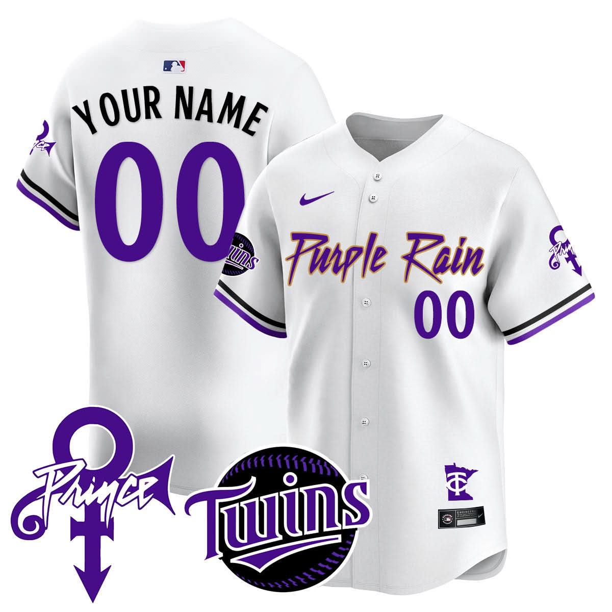 Custom MT Prince Patch Limited Jersey N1 - Stitched