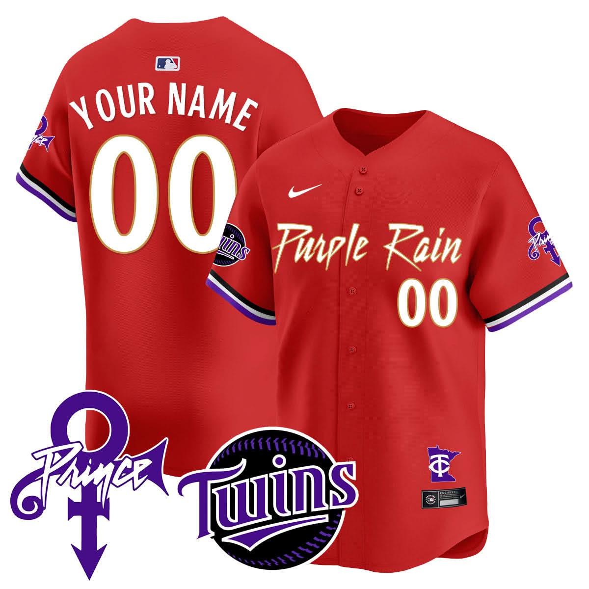 Custom MT Prince Patch Limited Jersey N1 - Stitched