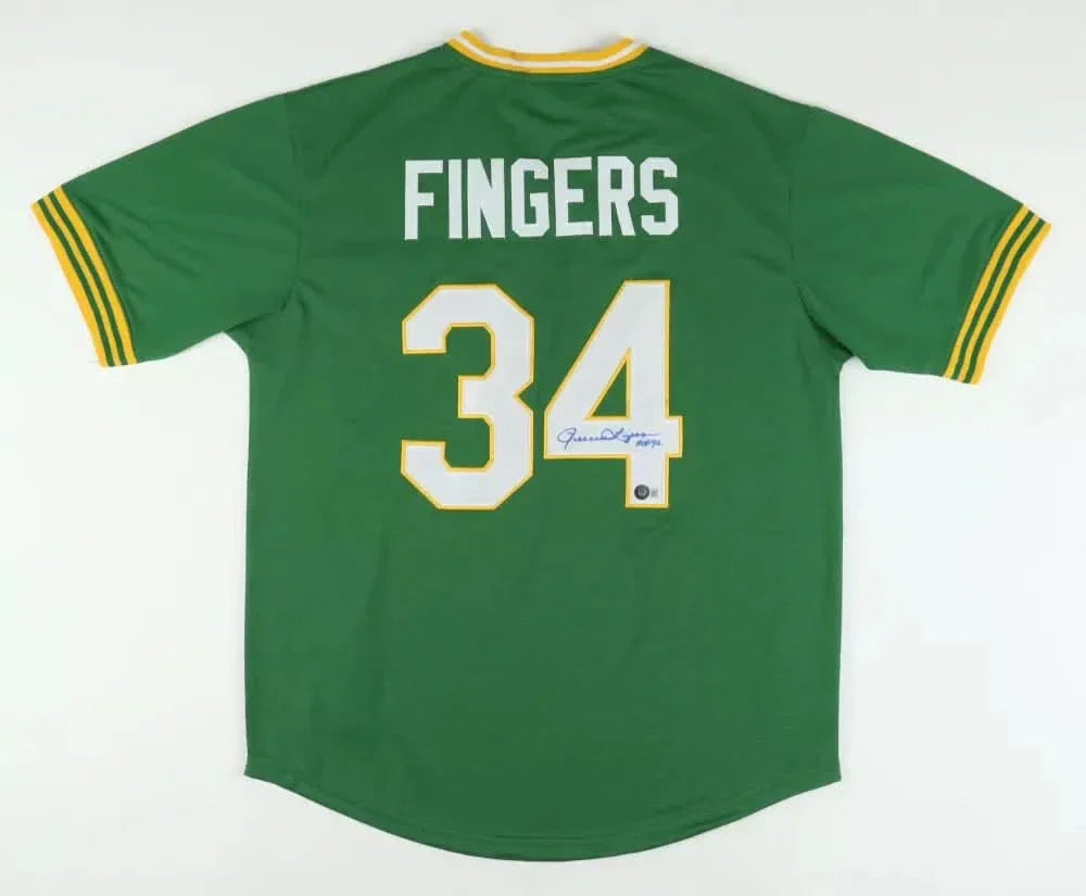Rollie Fingers OA Baseball Jersey - Stitched