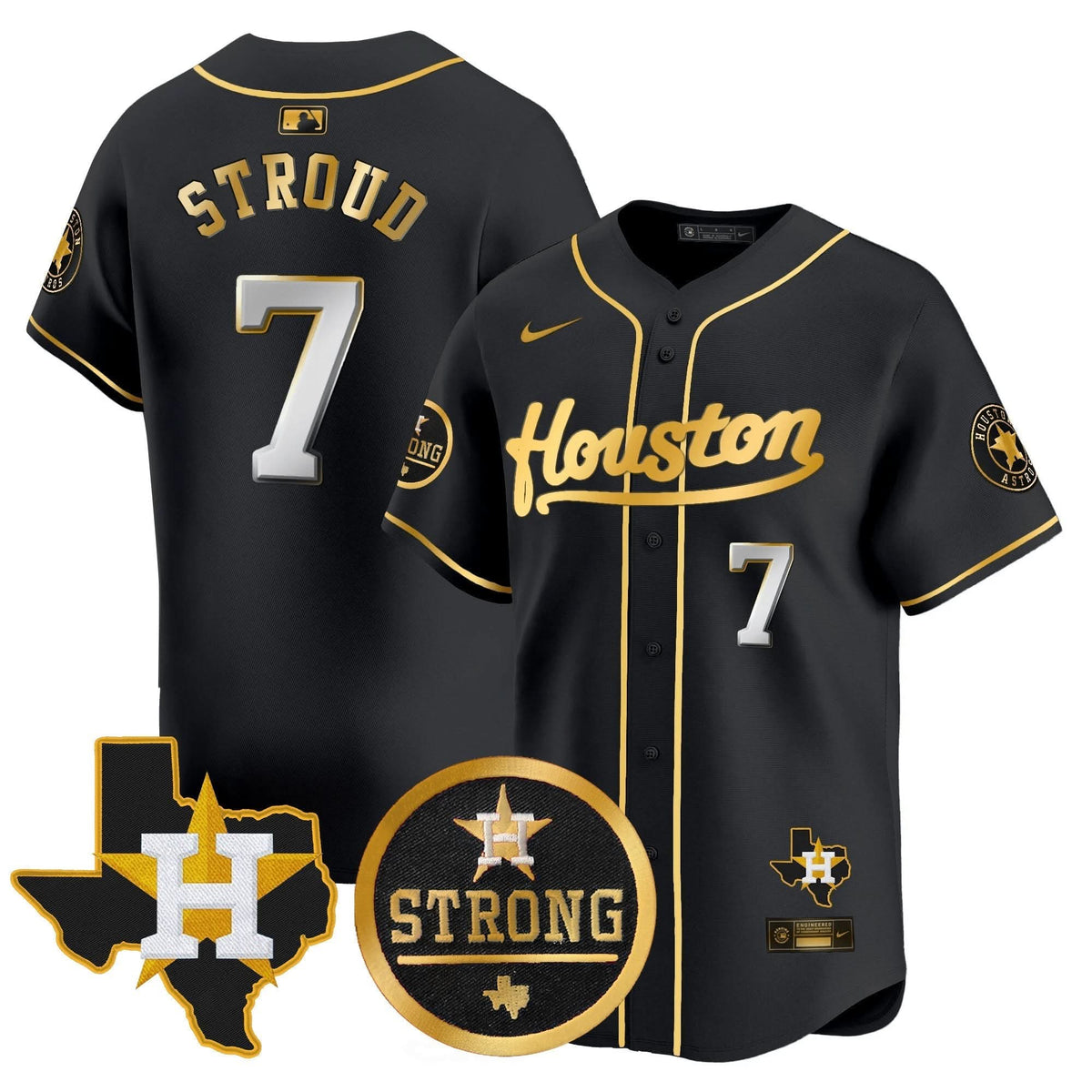 HA Houston Strong Patch Vapor Premier Limited Jersey - Stitched