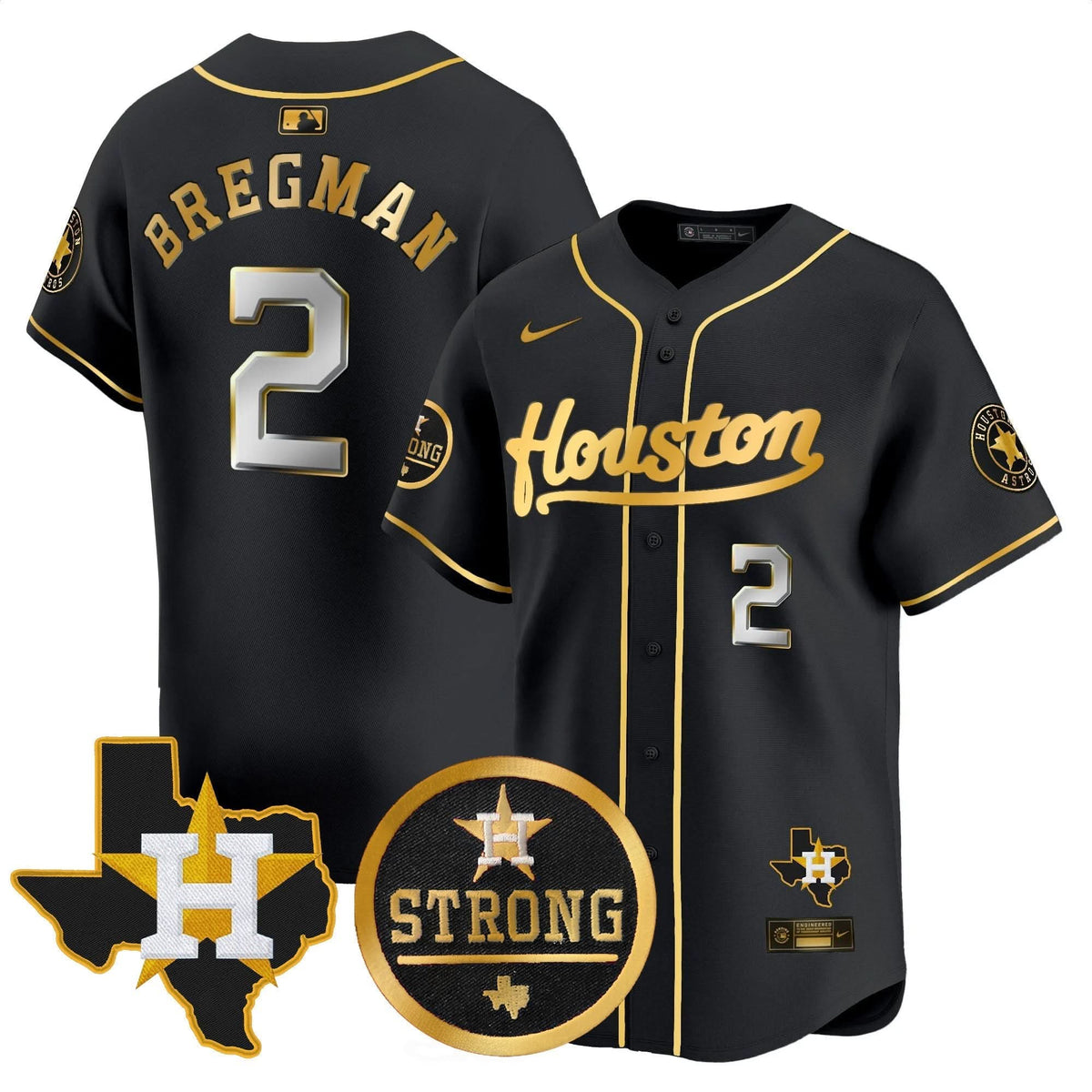 HA Houston Strong Patch Vapor Premier Limited Jersey - Stitched