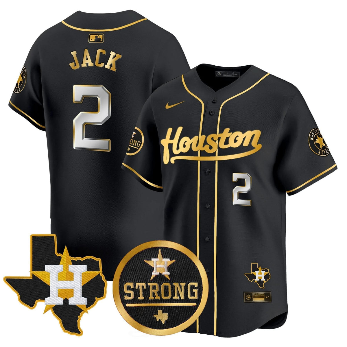 HA Houston Strong Patch Vapor Premier Limited Jersey - Stitched