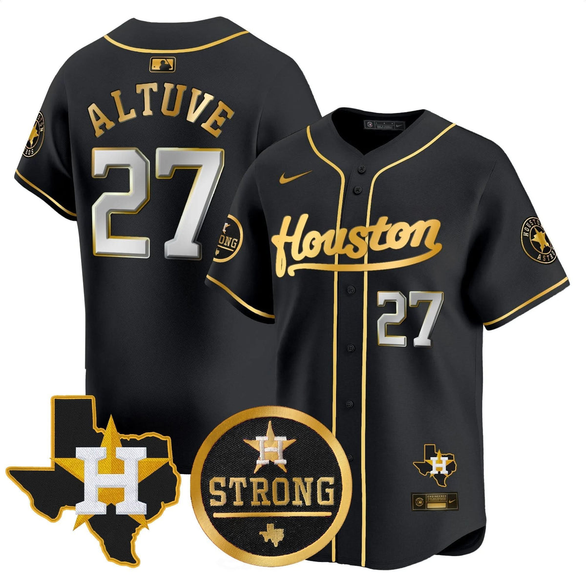 HA Houston Strong Patch Vapor Premier Limited Jersey - Stitched