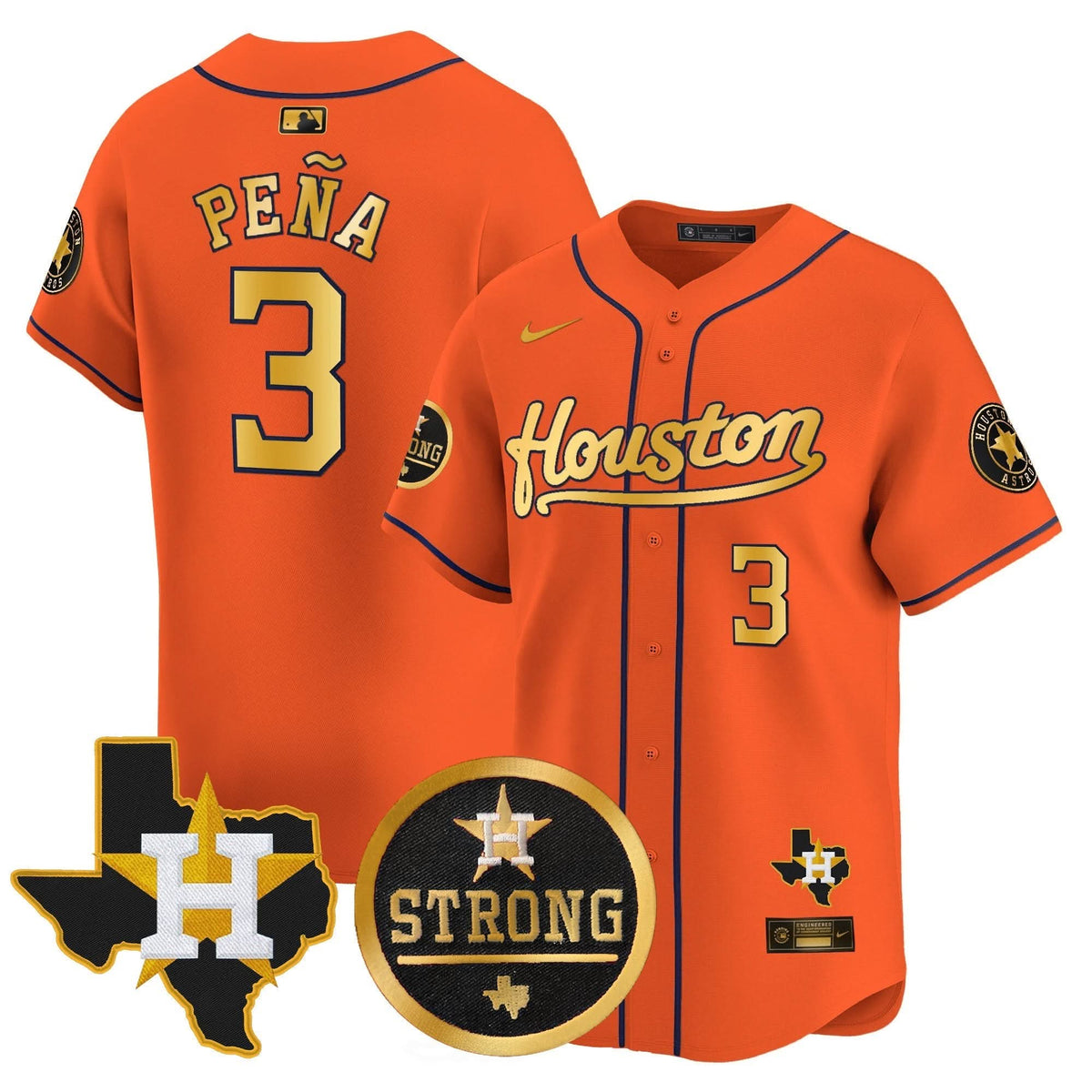 HA Houston Strong Patch Vapor Premier Limited Jersey - Stitched