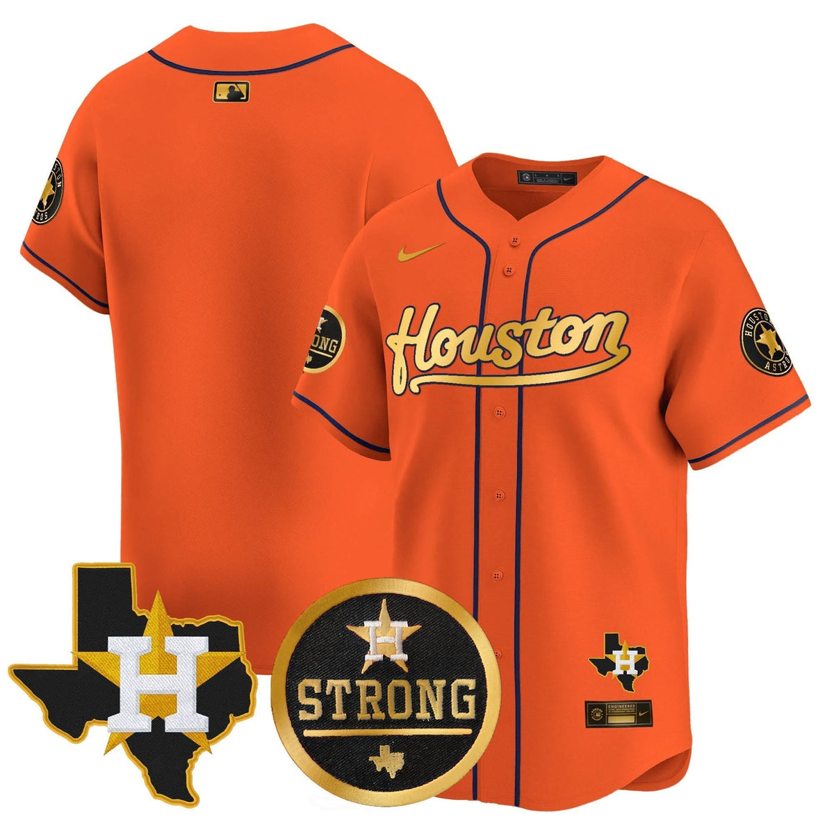 HA Houston Strong Patch Vapor Premier Limited Jersey - Stitched