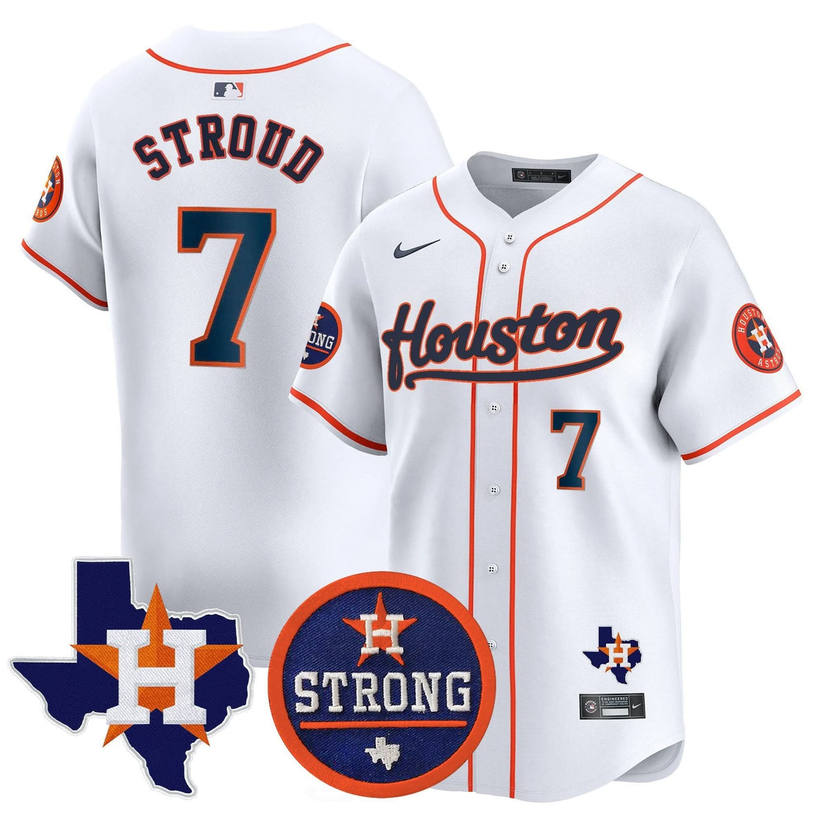 HA Houston Strong Patch Vapor Premier Limited Jersey - Stitched