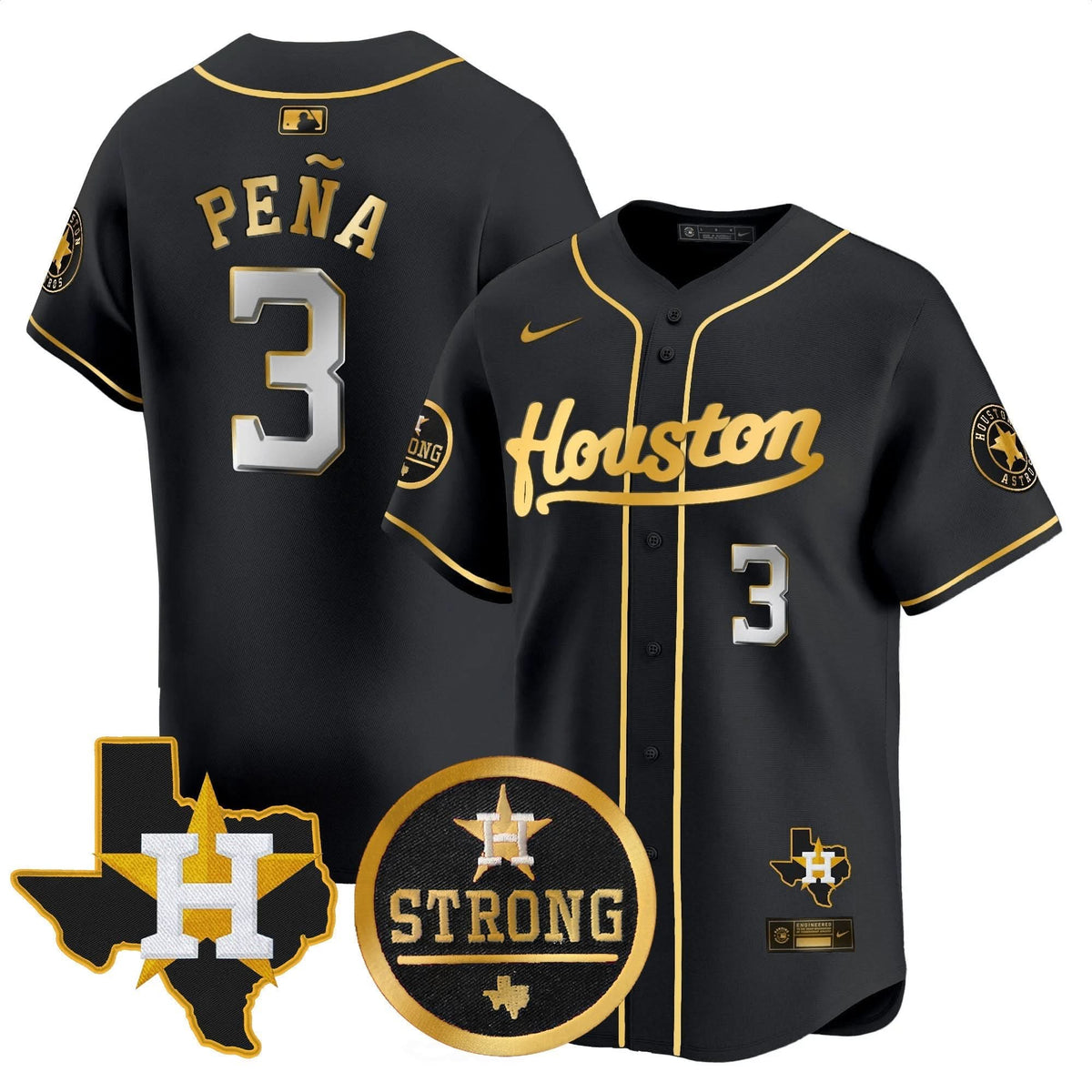 HA Houston Strong Patch Vapor Premier Limited Jersey - Stitched