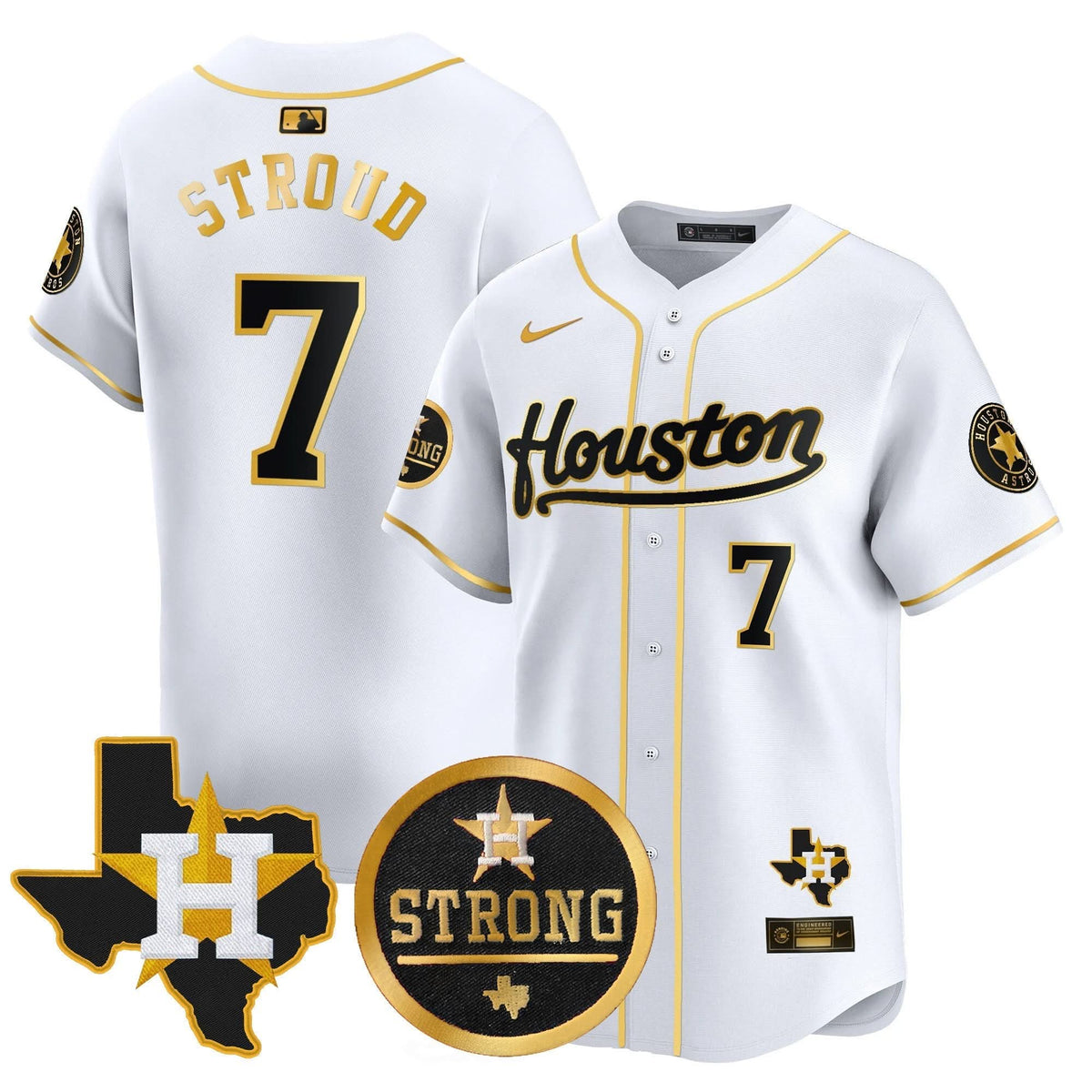HA Houston Strong Patch Vapor Premier Limited Jersey - Stitched