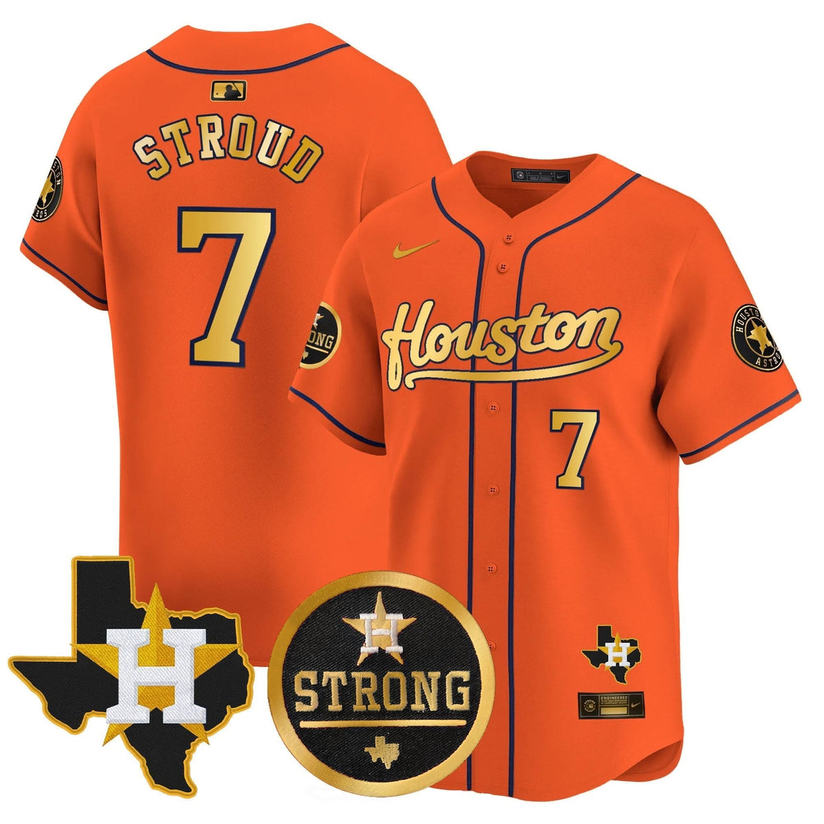 HA Houston Strong Patch Vapor Premier Limited Jersey - Stitched