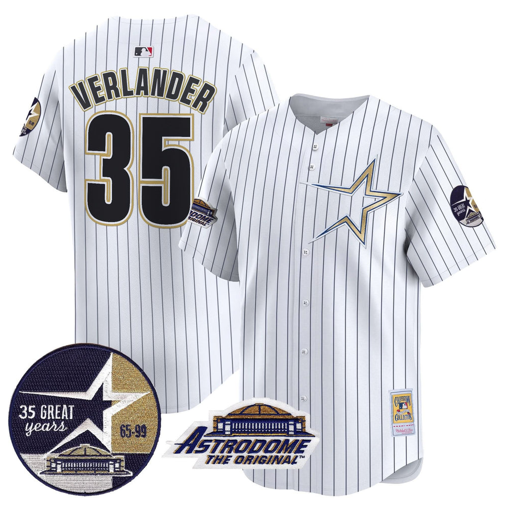 HA 1999 Throwback 35th & Astrodome Patch Vapor Premier Limited Jersey - Stitched