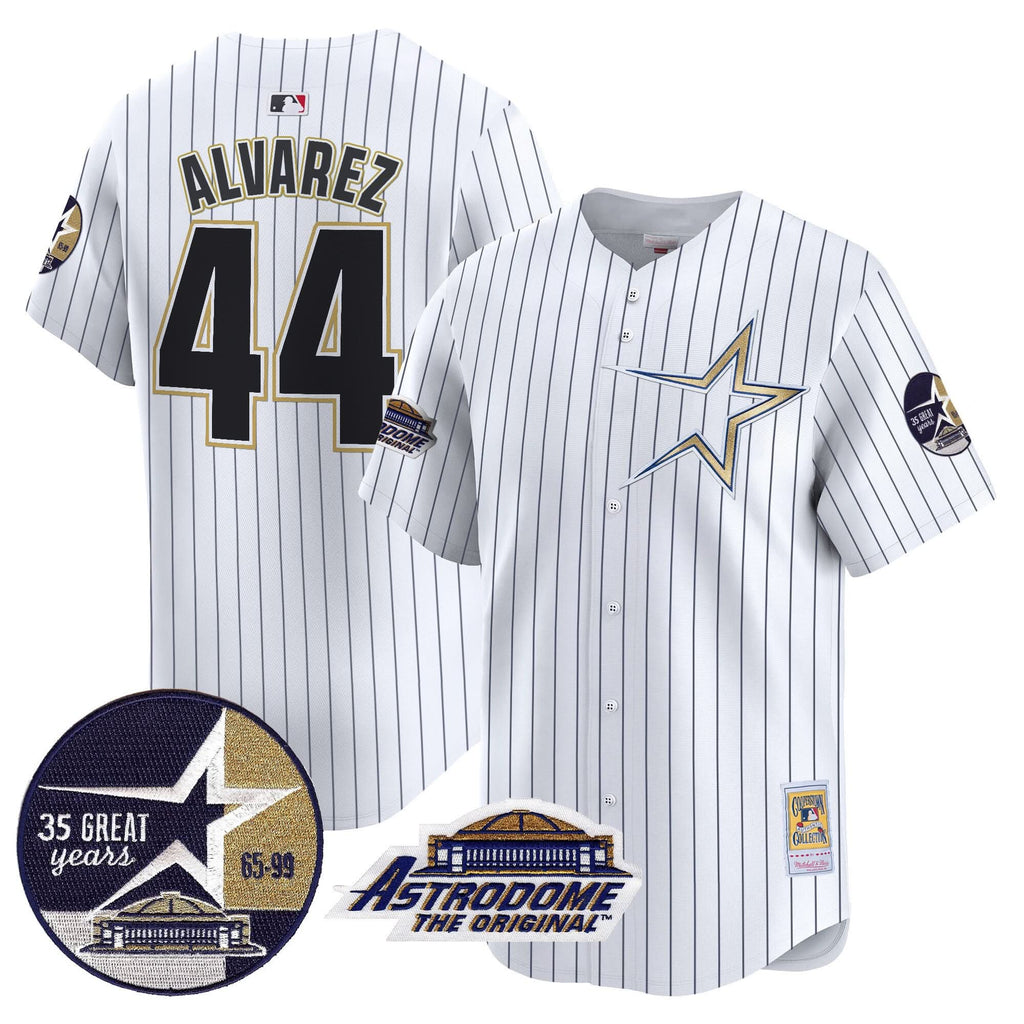 HA 1999 Throwback 35th & Astrodome Patch Vapor Premier Limited Jersey - Stitched