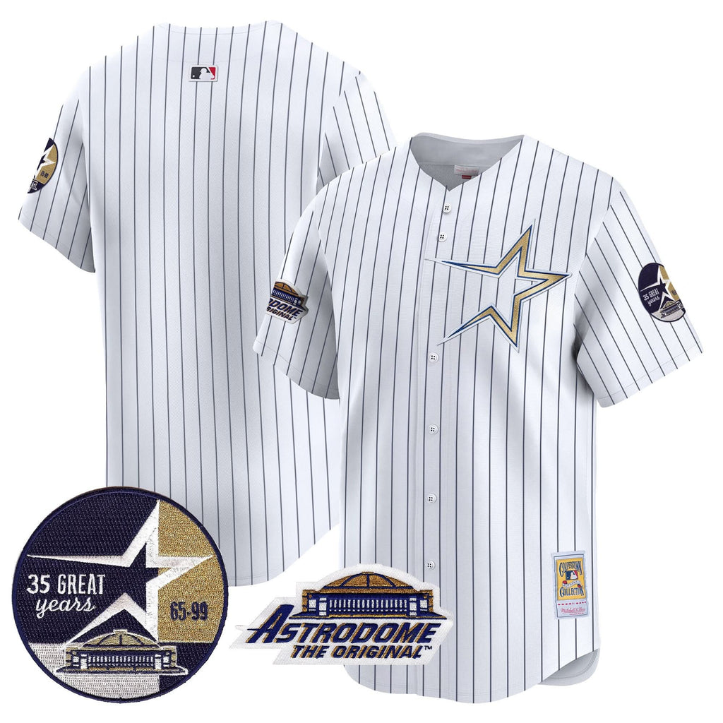 HA 1999 Throwback 35th & Astrodome Patch Vapor Premier Limited Jersey - Stitched