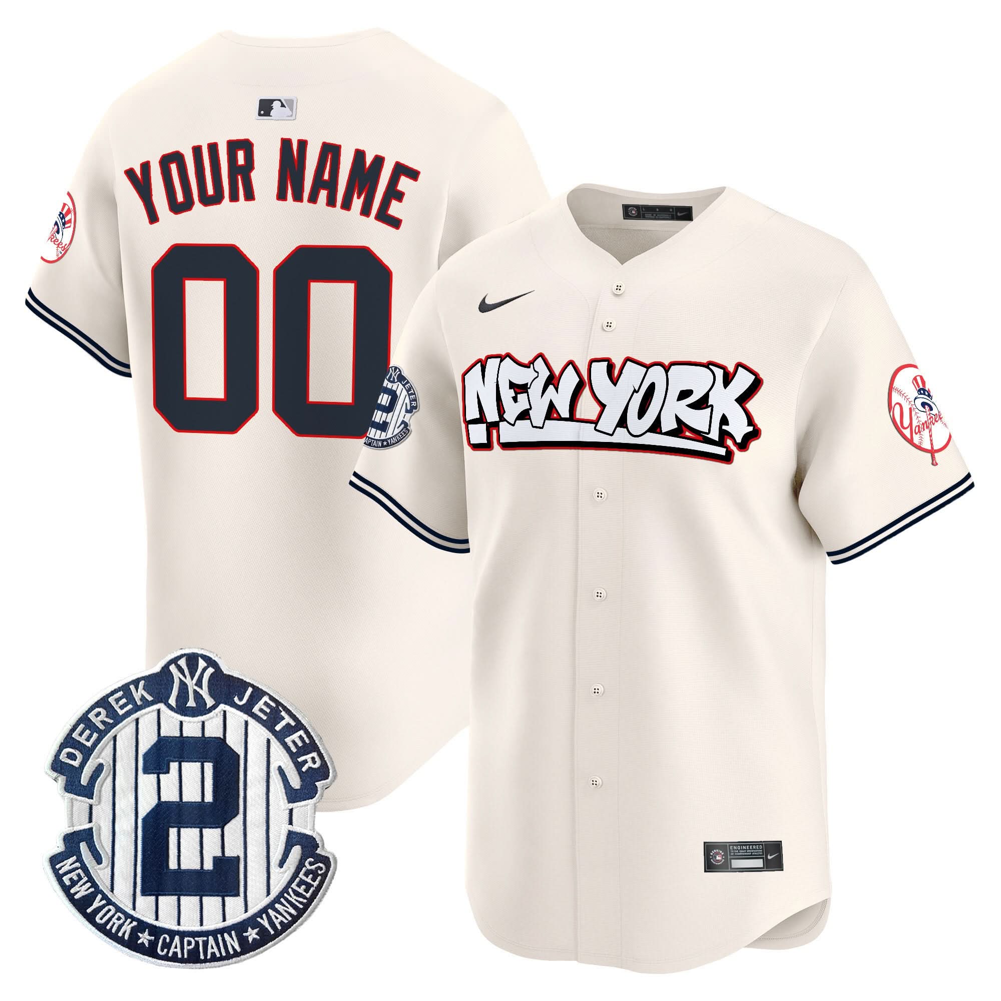 NYY Graffiti Vapor Premier Limited Custom Jersey V2 - Stitched