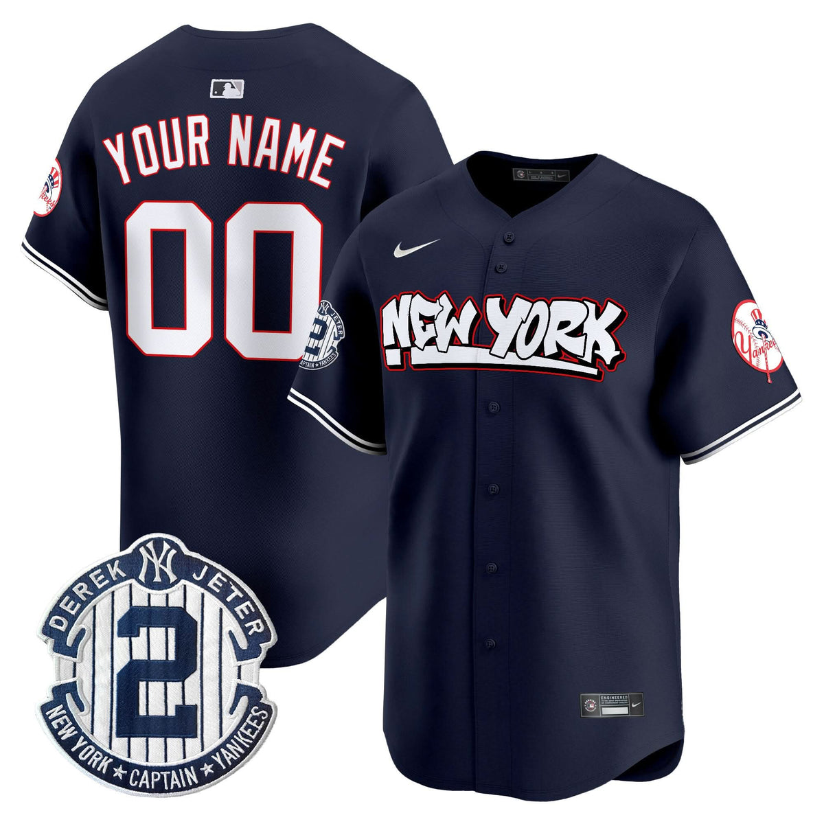 NYY Graffiti Vapor Premier Limited Custom Jersey V2 - Stitched